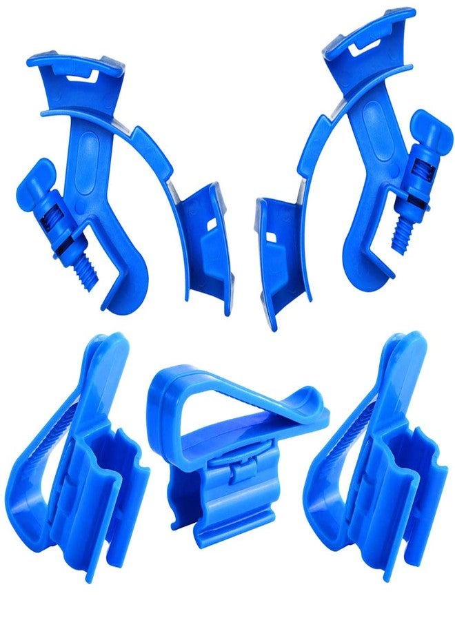 NGe 5Pcs Adjustable Fish Tank Water Hose Holder Water Tube Clamp Fixed Clip Aquarium Pipe Holder (2 Curved Shape, 3 Straight) - Image 1